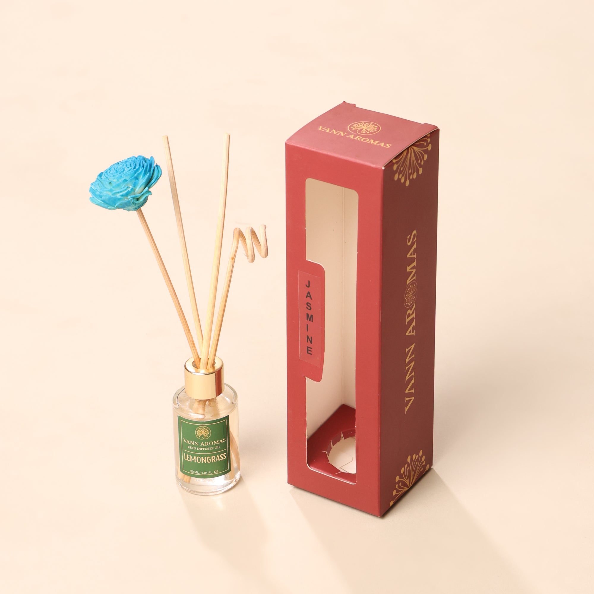 Reed Diffuser Discovery Pack – 30 ML | Lemongrass  Fragrance | Eco-Friendly with Natural Rattan Sticks
