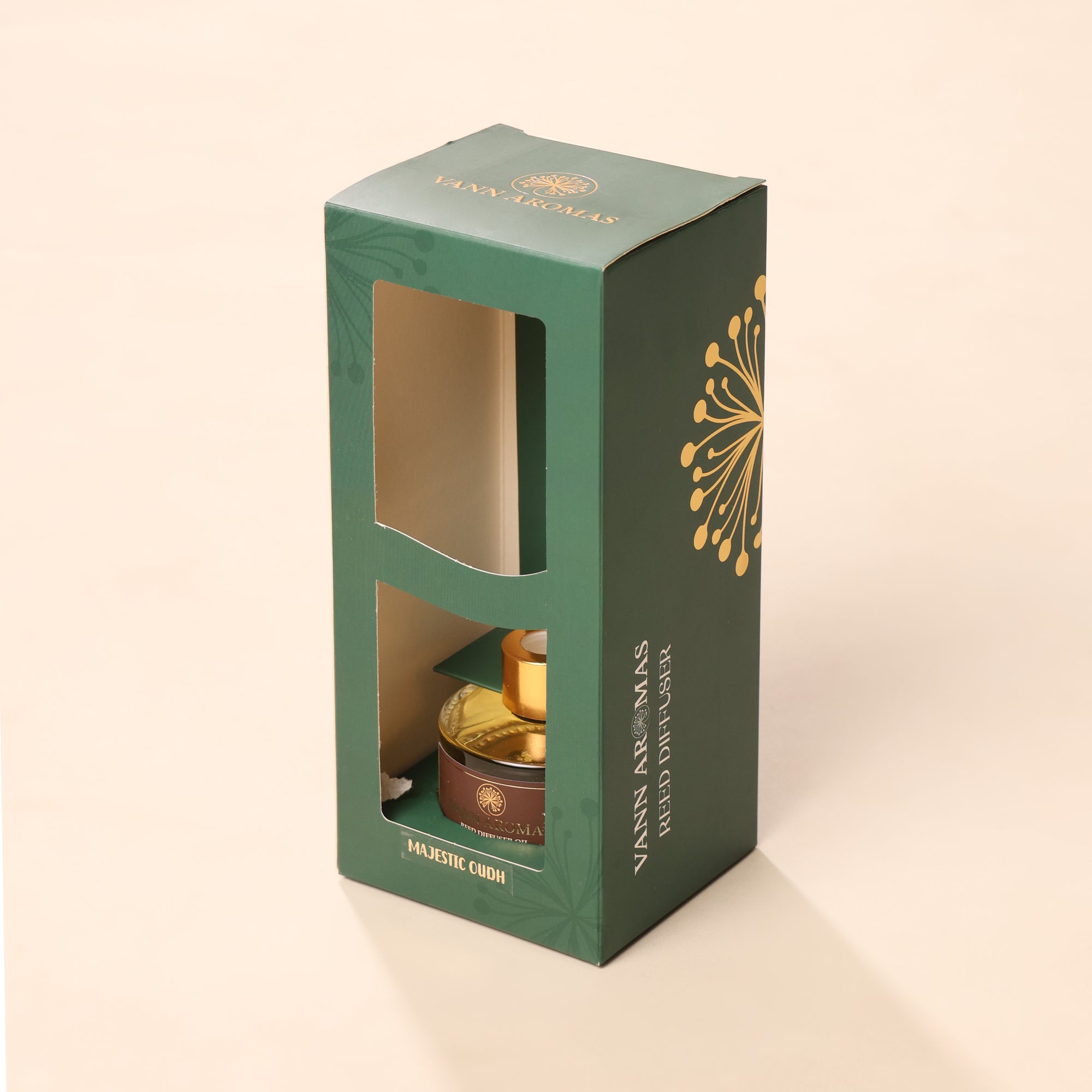 Reed Diffuser  (Pack - 120 ML) | Oudh Fragrance | Eco-Friendly with Natural Rattan Sticks