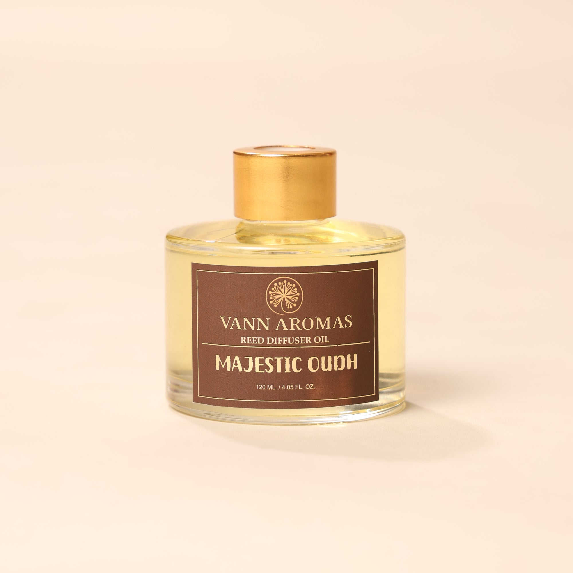 Reed Diffuser  (Pack - 120 ML) | Oudh Fragrance | Eco-Friendly with Natural Rattan Sticks