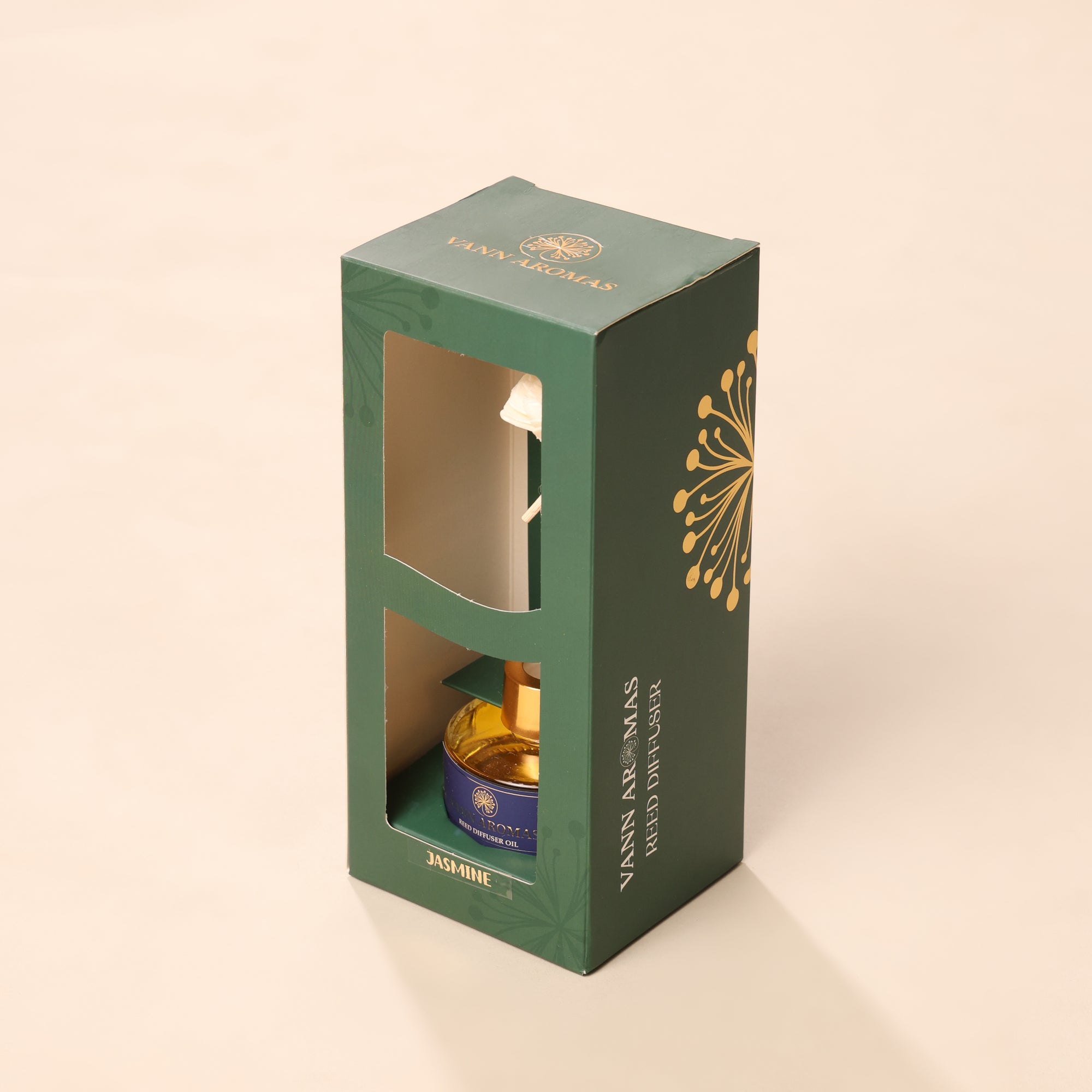 Reed Diffuser  (Pack - 120 ML) | Jasmine Fragrance | Eco-Friendly with Natural Rattan Sticks