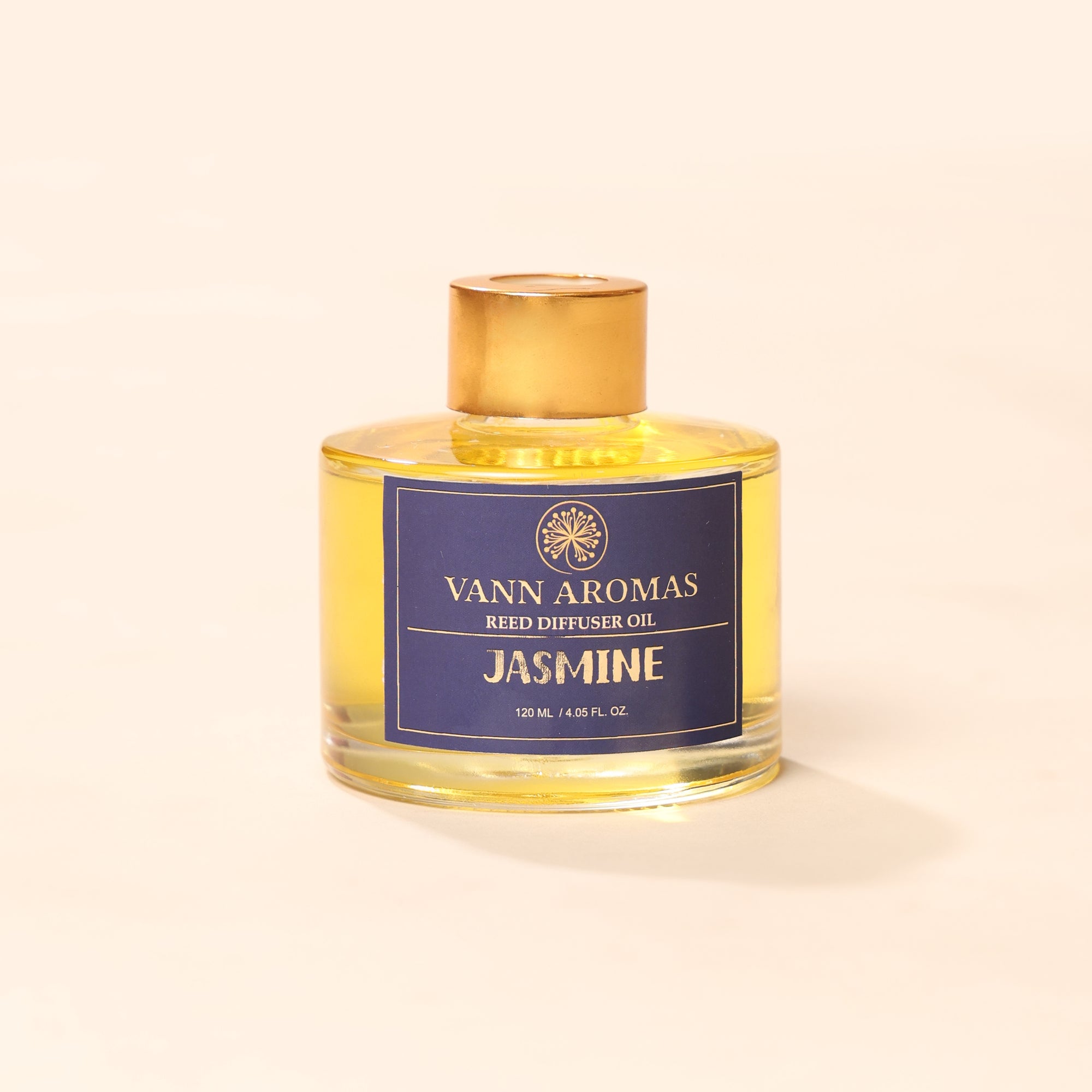 Reed Diffuser  (Pack - 120 ML) | Jasmine Fragrance | Eco-Friendly with Natural Rattan Sticks