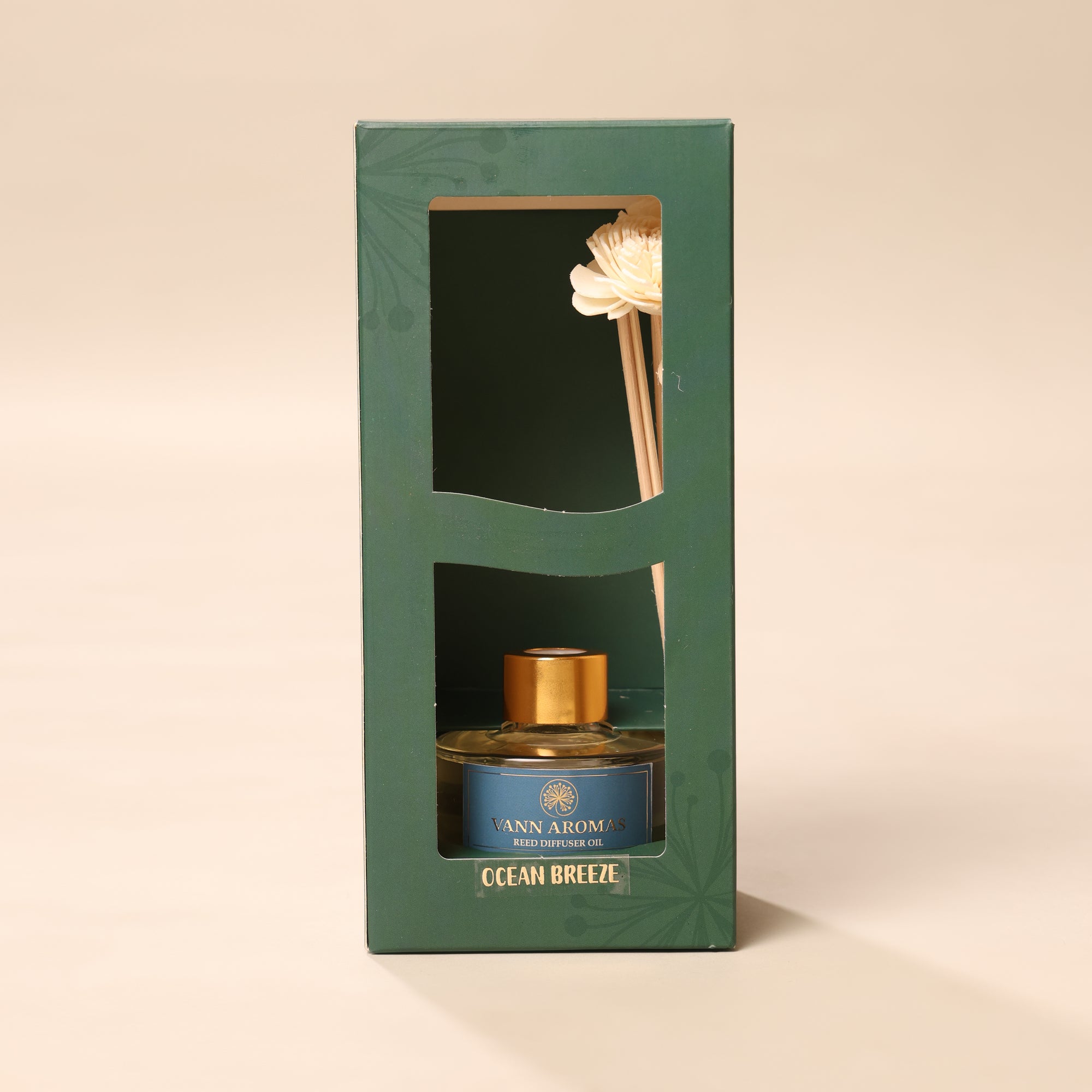 Reed Diffuser  (Pack - 120 ML) | Ocean Breeze Fragrance | Eco-Friendly with Natural Rattan Sticks