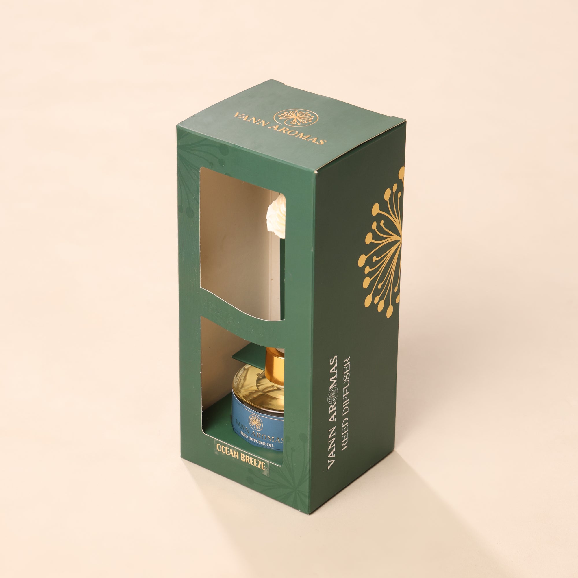 Reed Diffuser  (Pack - 120 ML) | Ocean Breeze Fragrance | Eco-Friendly with Natural Rattan Sticks