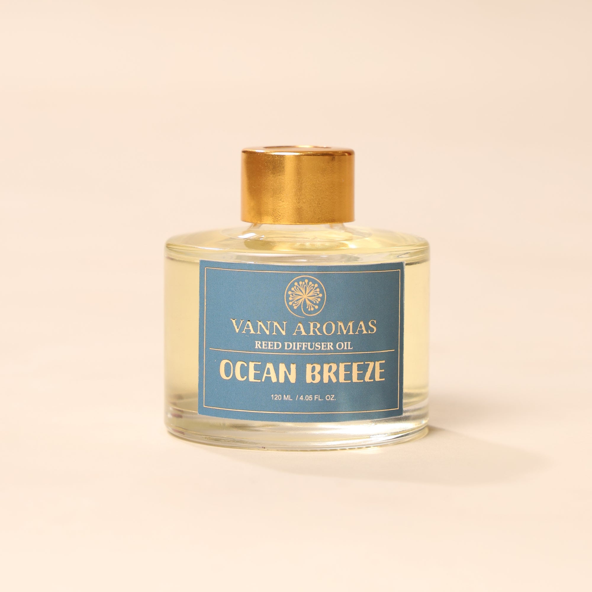 Reed Diffuser  (Pack - 120 ML) | Ocean Breeze Fragrance | Eco-Friendly with Natural Rattan Sticks