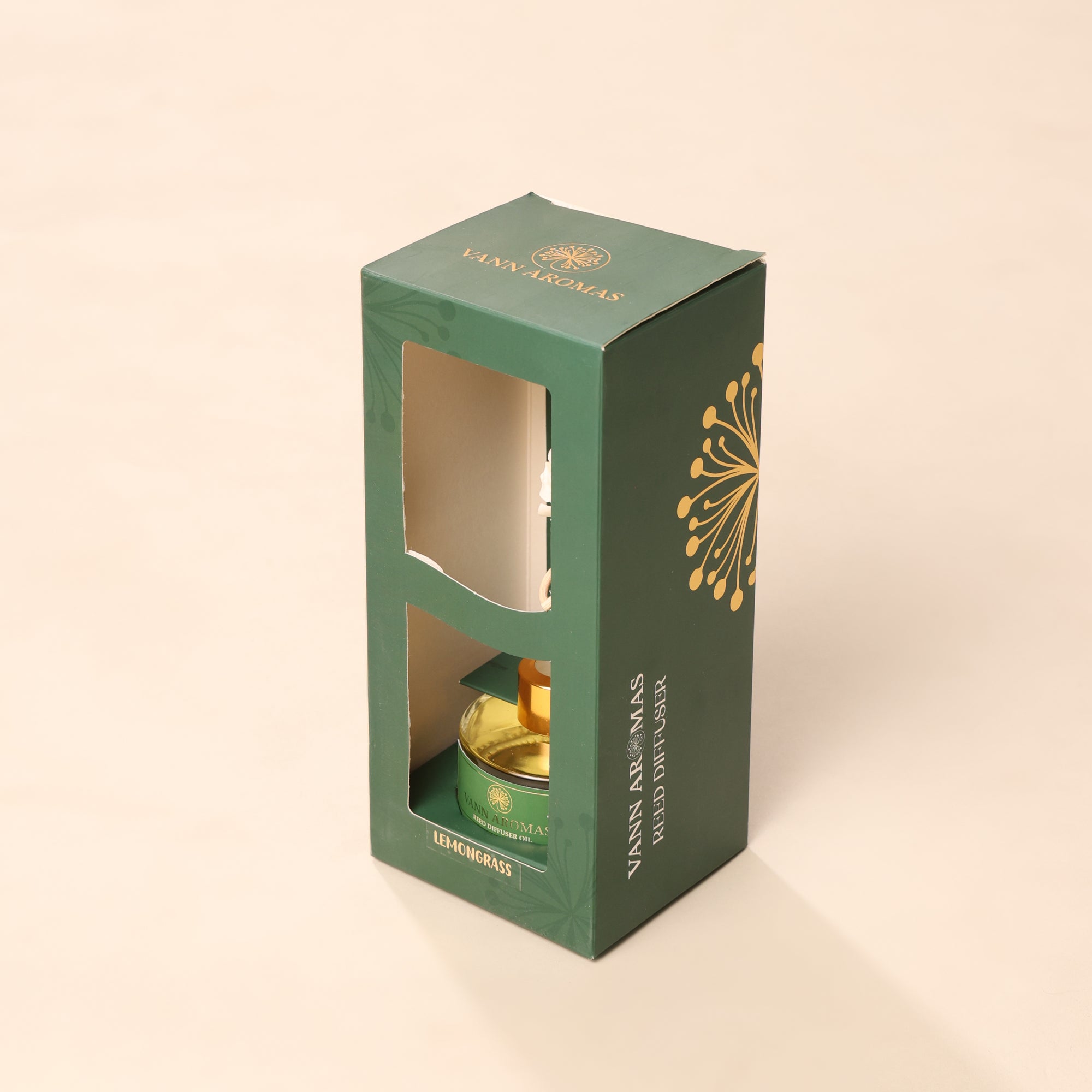Reed Diffuser  (Pack - 120 ML) | Lemongrass Fragrance | Eco-Friendly with Natural Rattan Sticks
