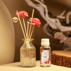 Reed Diffuser  (Pack - 60 ML) | Rose Fragrance | Eco-Friendly with Natural Rattan Sticks