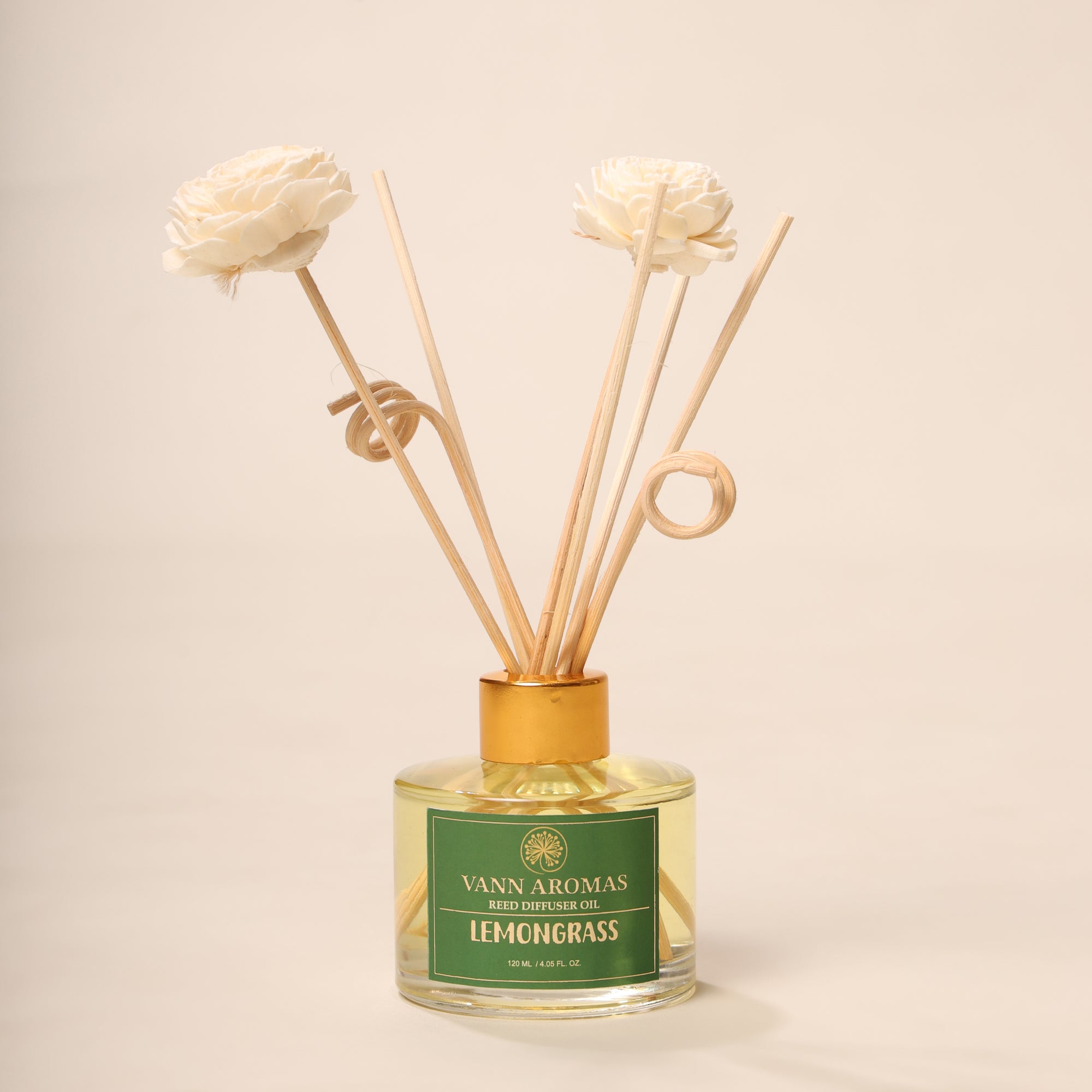 Reed Diffuser  (Pack - 120 ML) | Lemongrass Fragrance | Eco-Friendly with Natural Rattan Sticks