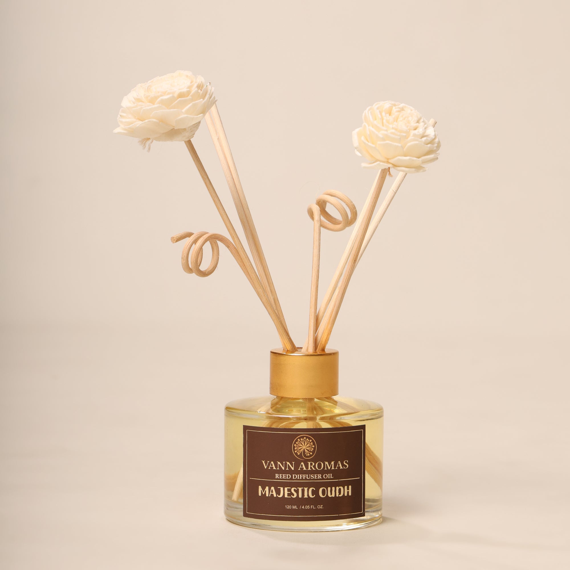 Reed Diffuser  (Pack - 120 ML) | Oudh Fragrance | Eco-Friendly with Natural Rattan Sticks