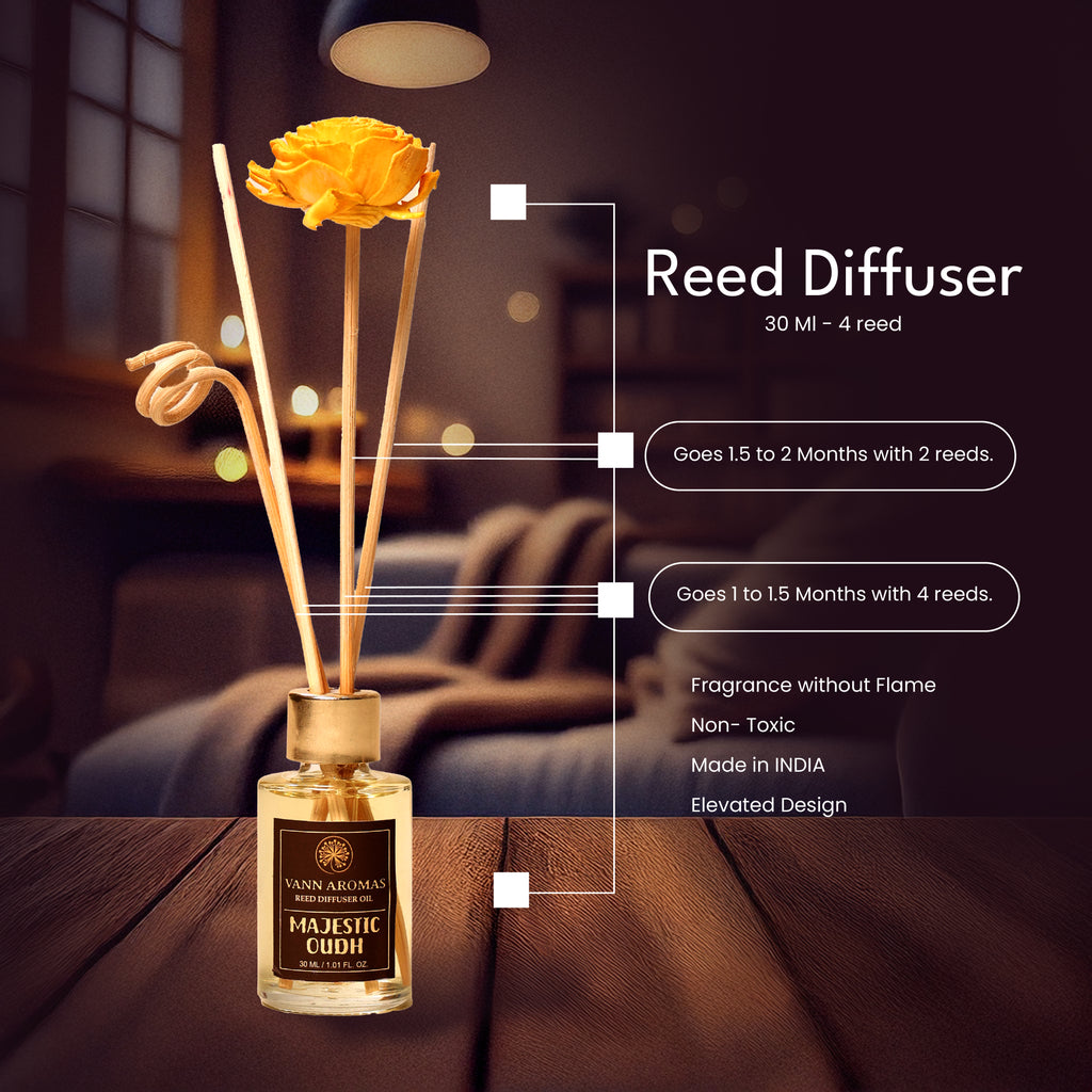 Reed Diffuser Discovery Pack – 30 ML | Ocean Breeze Fragrance | Eco-Friendly with Natural Rattan Sticks